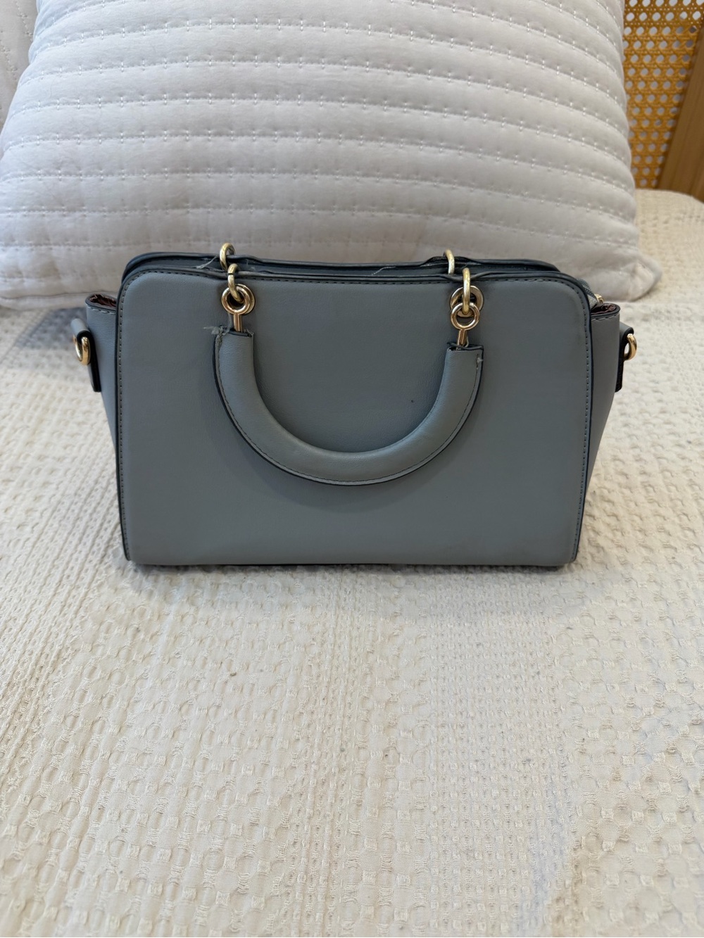 Grey Structured Top-Handle Women's Satchel